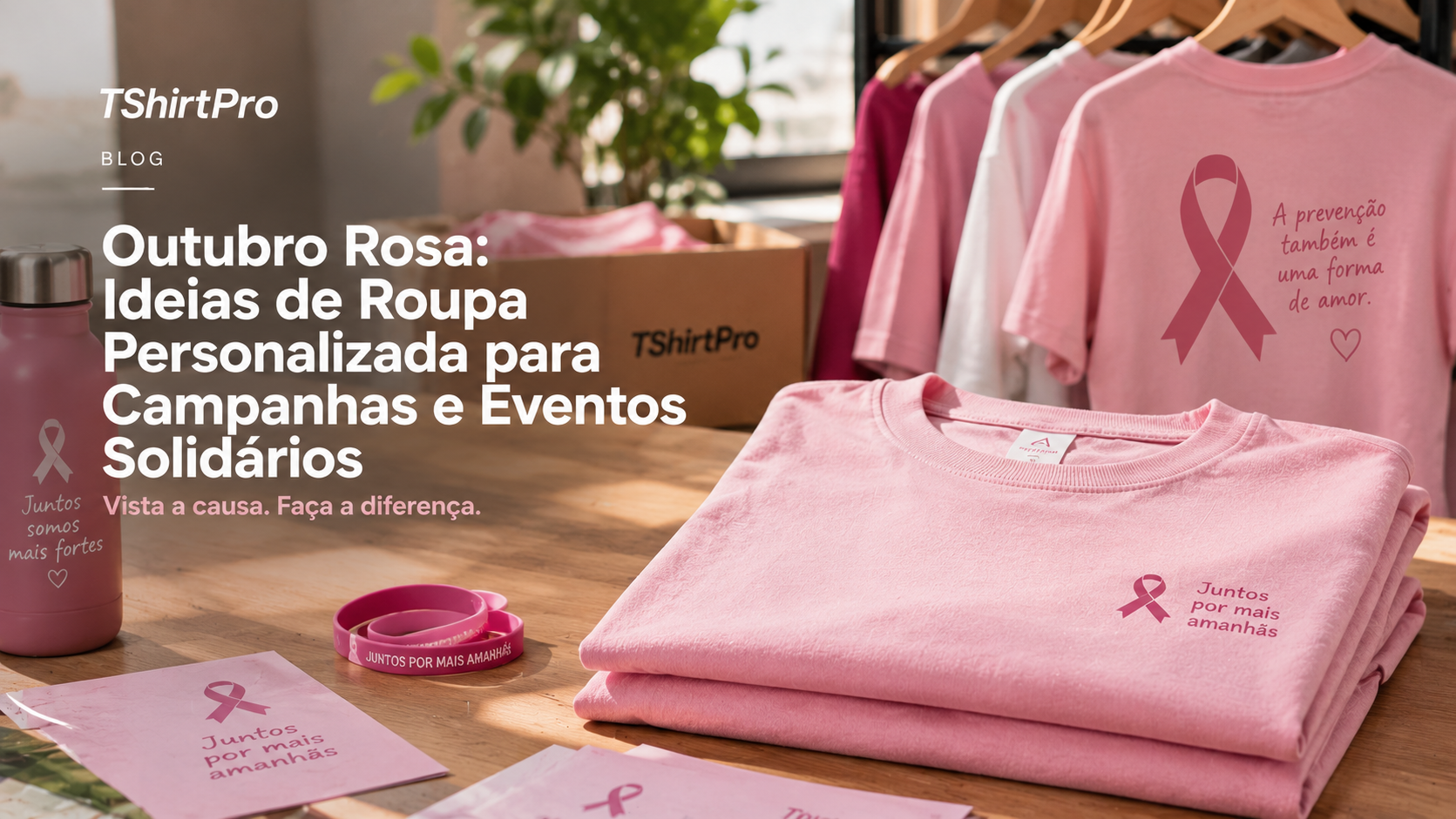 Outubro Rosa: Ideias de Roupa Personalizada para Campanhas e Eventos Solidários